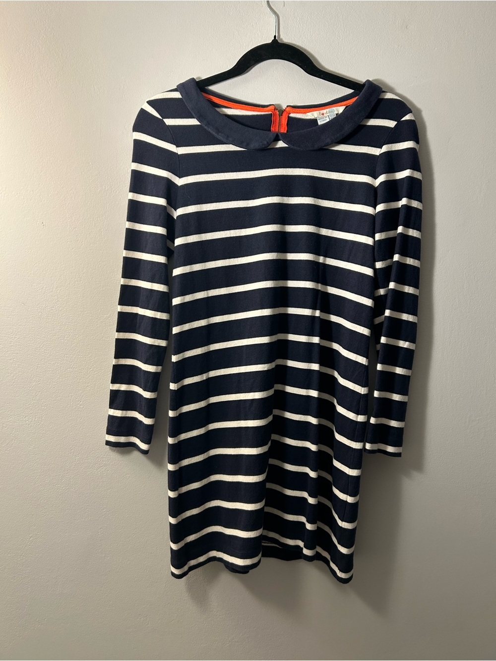 Boden Breton style dress with Peter Pan collar
